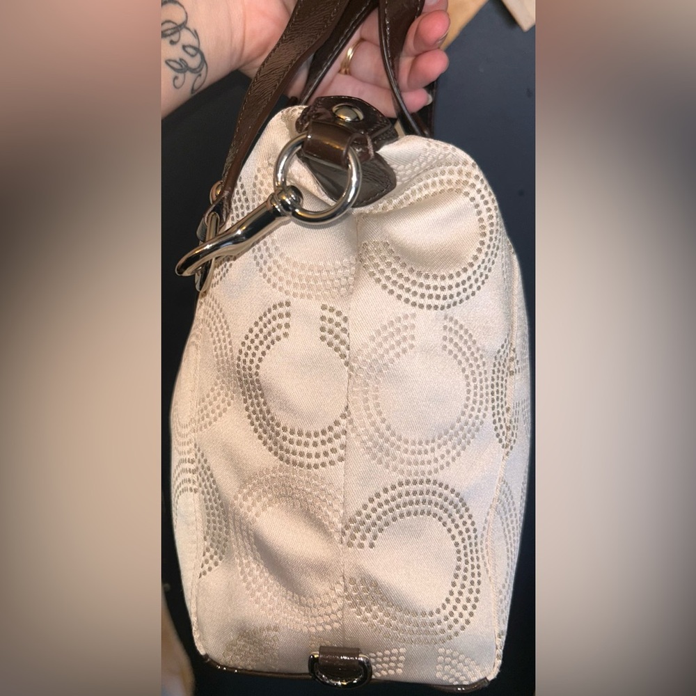 Coach Ashley Dotted OP Art Satchel -EUC- Y2K Shoulder Bag F20027 - Picture 7 of 15